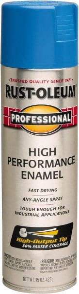 Rustproof Enamel Spray Paint: Safety Blue, Gloss, 15 oz MPN:7524838