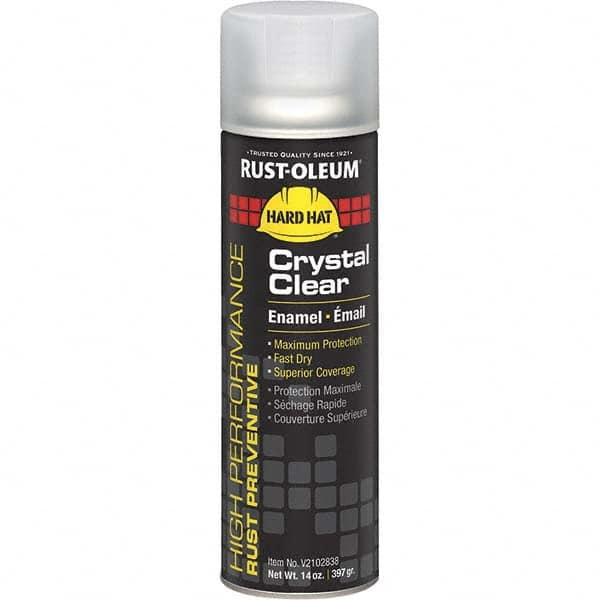 Rustproof Enamel Spray Paint: Crystal Clear, Gloss, 15 oz MPN:V2102838