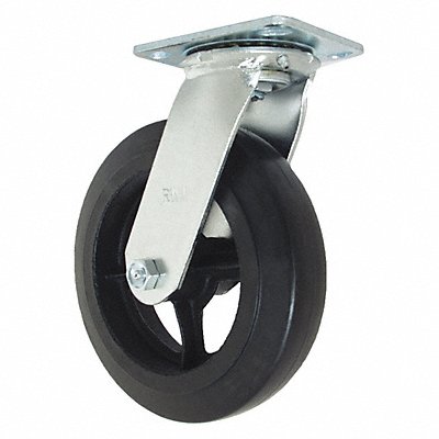 Swivel w/8x2 Rubber on Iron Wheel MPN:45-RIR-0820-S