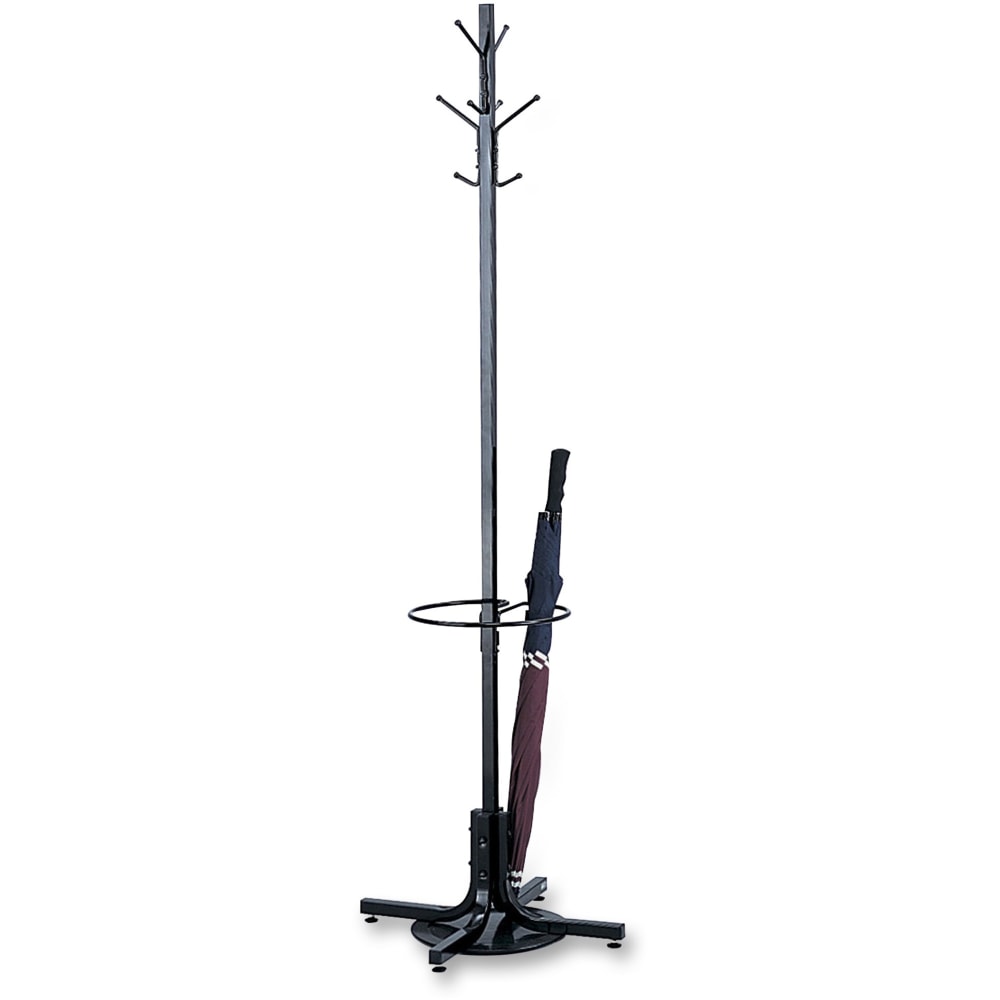 Safco Metal Costumer With Umbrella Rack, Black MPN:4168BL