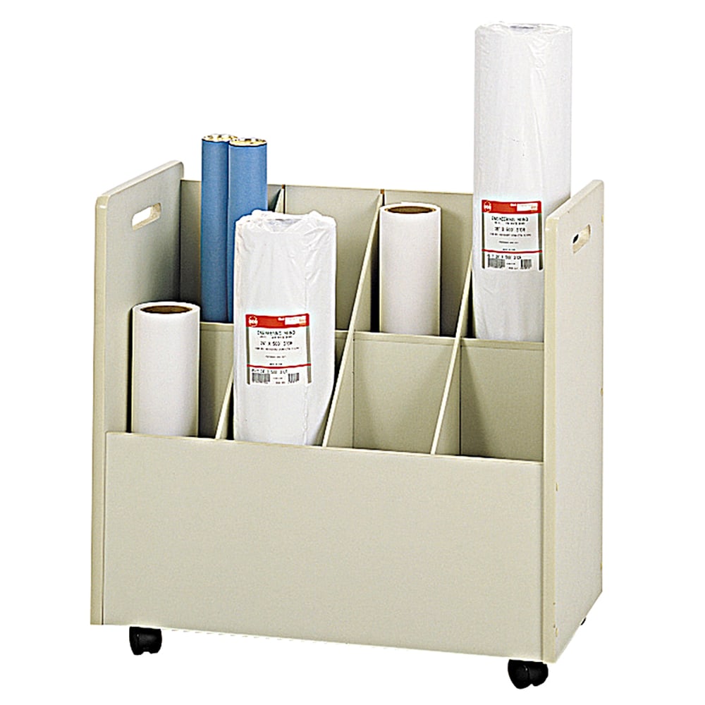 Safco Mobile Roll File, 8 Compartments, 7in Tubes MPN:3045