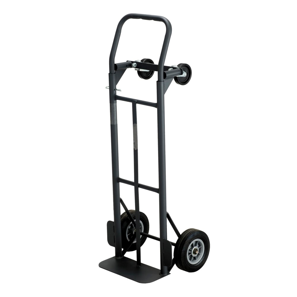 Safco Tuff Truck Convertible Hand Truck, 400-500 Lb. Capacity, 8in Wheel, Black MPN:4070