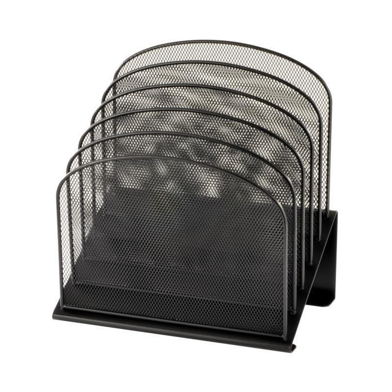 Safco Onyx Mesh 5-Tier Desk Organizer, 12inH x 11 1/4inW x 7 1/4inD, Black (Min Order Qty 2) MPN:3257BL