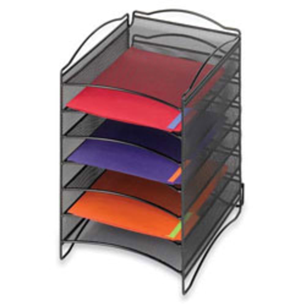 Safco Onyx 6-Compartment Mesh Literature Organizer, Black MPN:9431BL