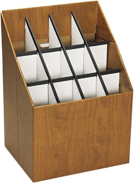 Roll File Storage, Type: Roll Files, Number of Compartments: 12.000, Overall Width: 15, Overall Depth: 12, Overall Height (Inch): 22, Color: Wood Grain MPN:SAF3079
