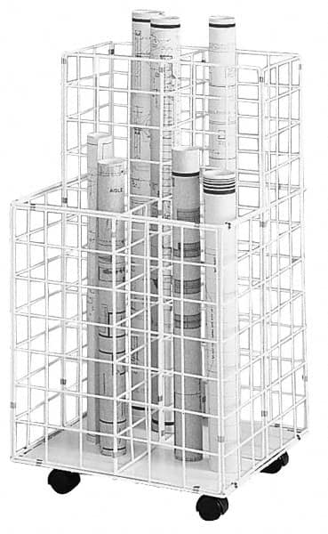 Roll File Storage, Type: Wire Roll File, Number of Compartments: 4, Overall Width: 16-1/4 in, Overall Depth: 16-1/2 in, Overall Height (Inch): 30-1/2 in MPN:SAF3084