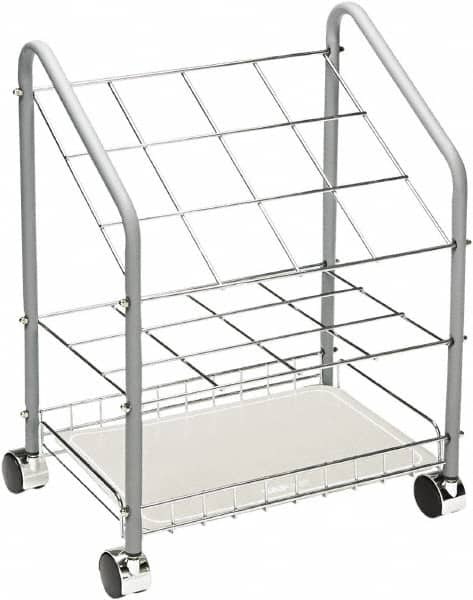 Wire Roll/File, 12 Compartments, 18w x 12-3/4d x 24-1/2h, Gray MPN:SAF3090