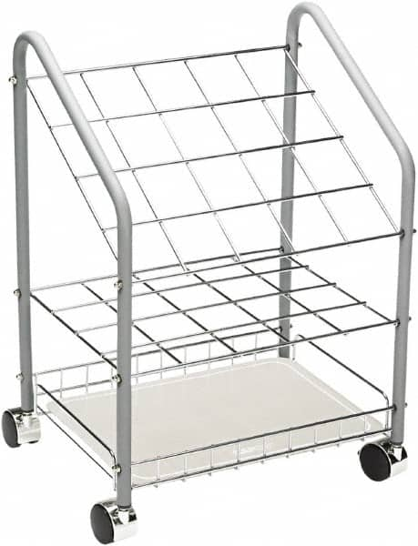 Wire Roll/File, 20 Compartments, 18w x 12-3/4d x 24-1/2h, Gray MPN:SAF3091