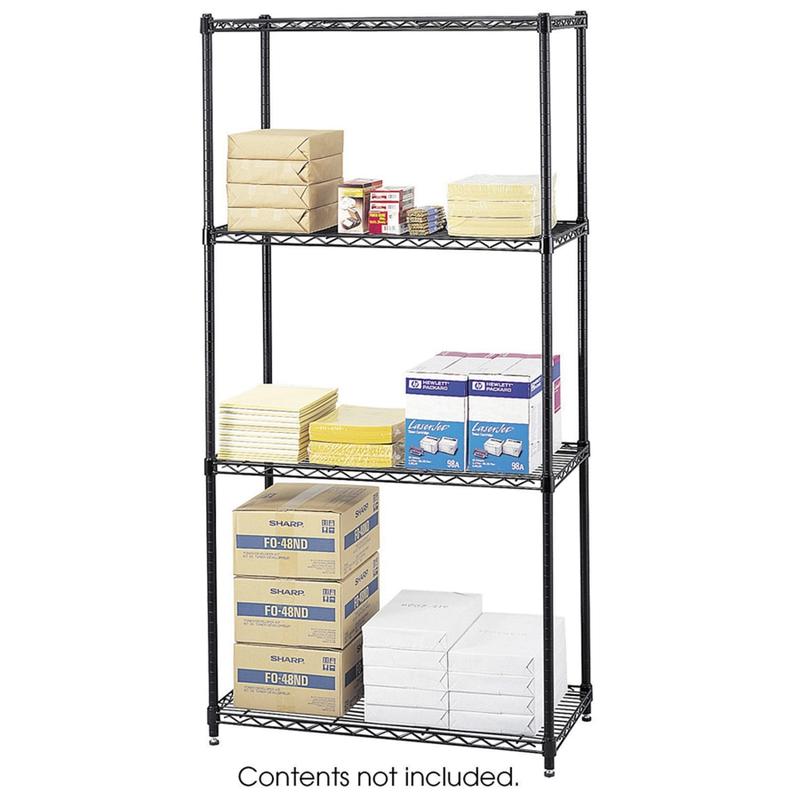 Safco Commercial Wire Shelving, Black MPN:5276BL