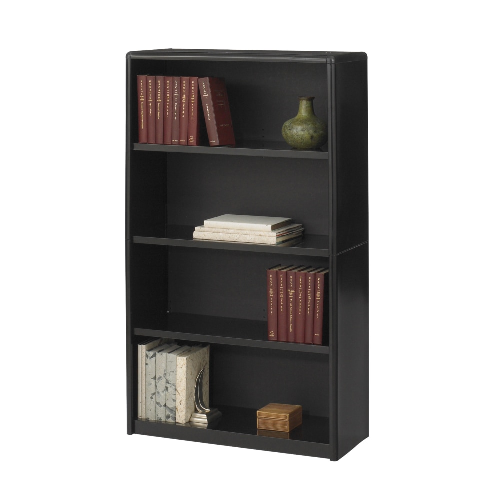 Safco Value Mate Steel Modular Shelving Bookcase, 4 Shelves, 54inH x 31-3/4inW x 13-1/2inD, Black MPN:7172BL