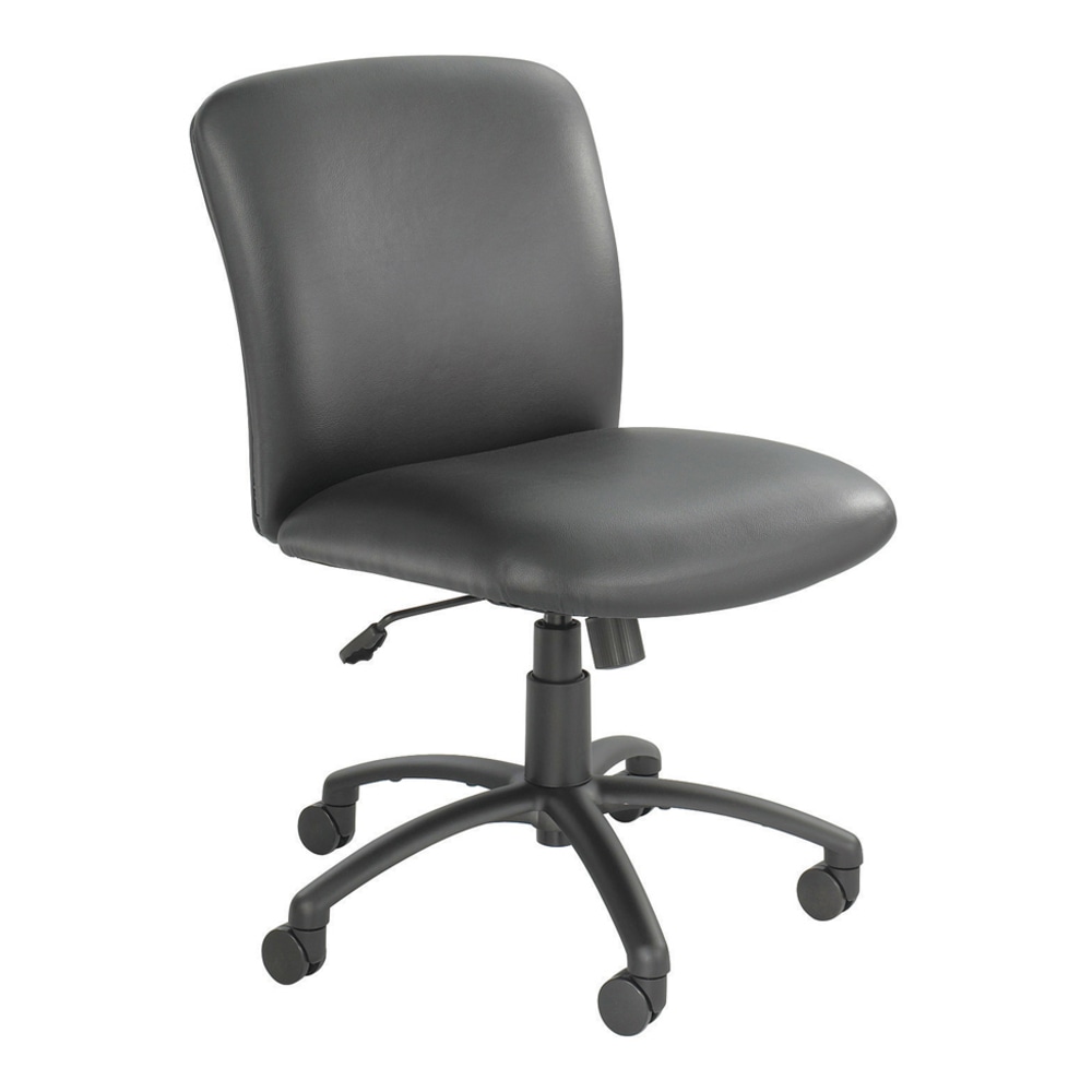 Safco Uber Big And Tall 24-Hour Mid-Back Chair, Black Frame, Black, Option Arms Sold Separately MPN:3491BV