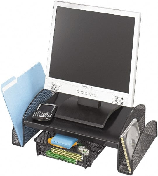 Onyx Mesh Steel Monitor Stand, 19 1/4 x 11 1/4 x 6 1/4, Black MPN:SAF2159BL