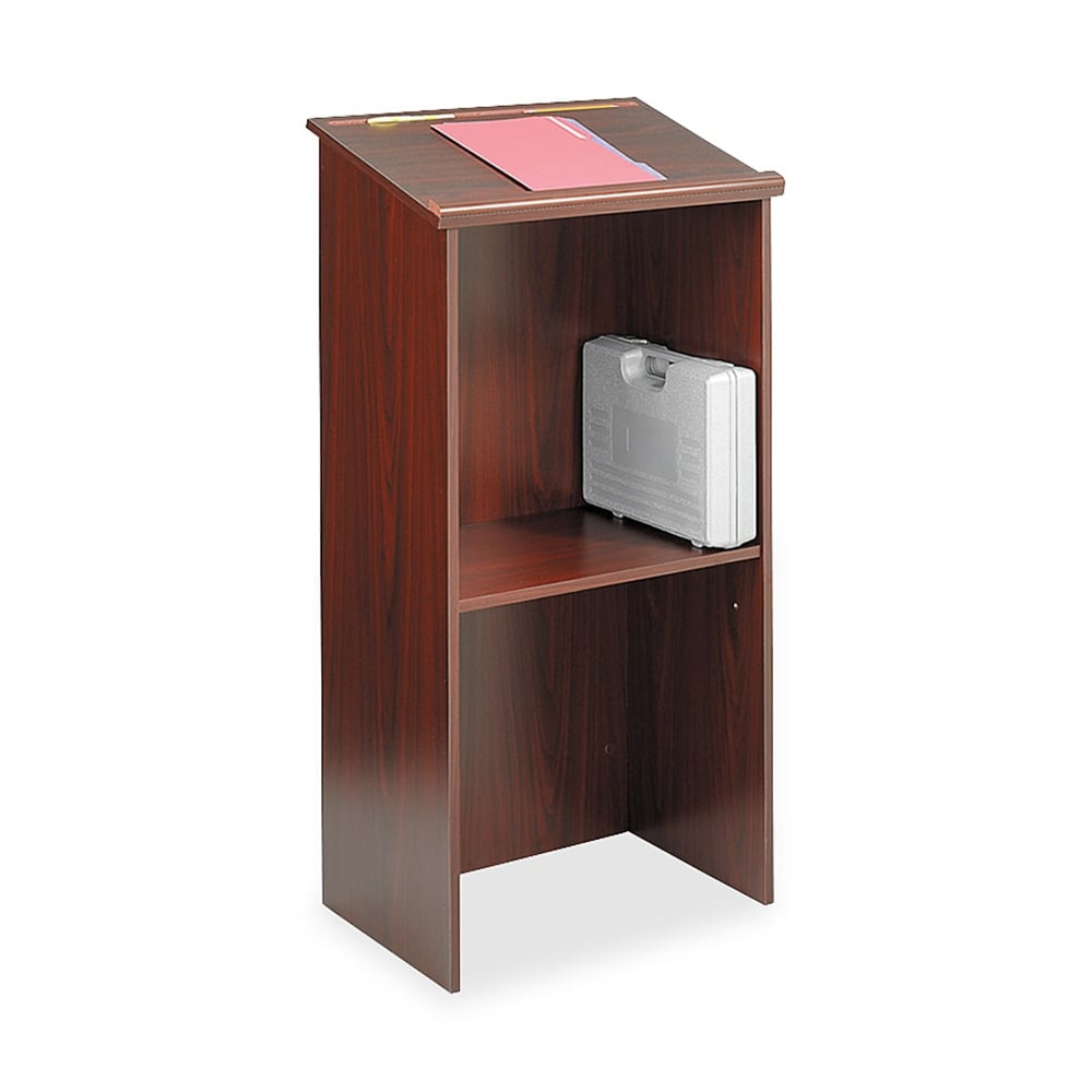 Safco Stand-Up Lectern, Mahogany MPN:8915MH