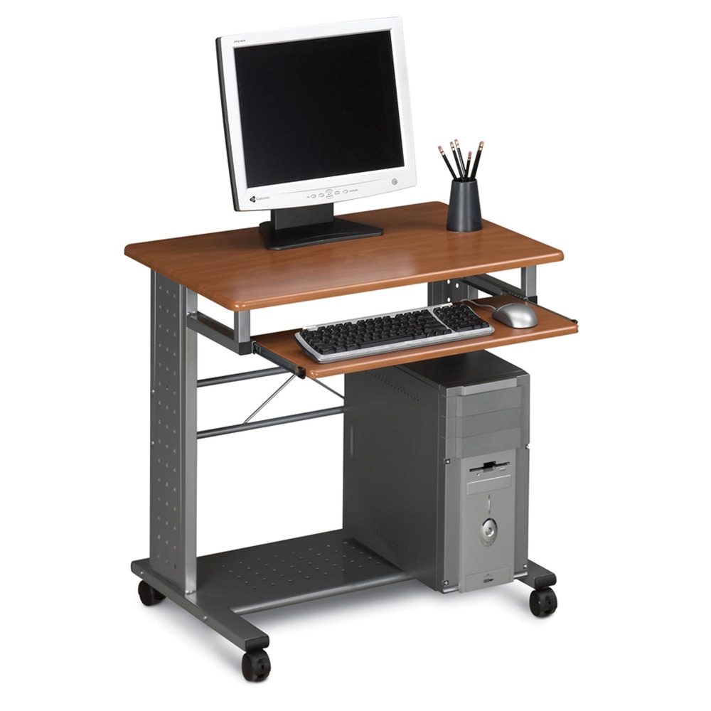 Eastwinds Empire Mobile PC Workstation, 29-3/4inH x 23-1/2inW x 29-3/4inD, Medium Cherry/Metallic Gray MPN:945MEC