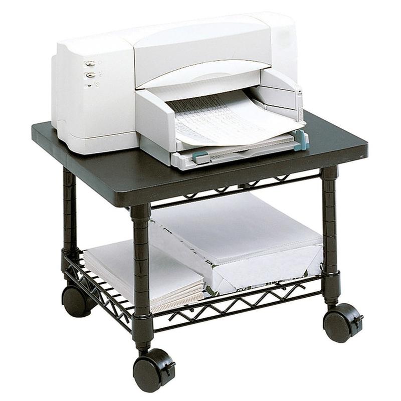 Safco Under-Desk Printer/Fax Stand, Black MPN:5206BL