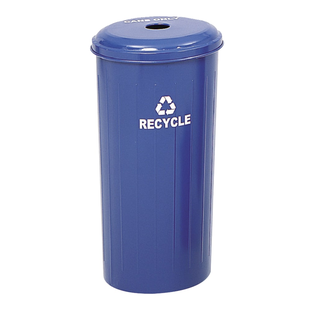 Safco Round Recycling Receptacle With Lid, 20 Gallons, Blue MPN:9632BU