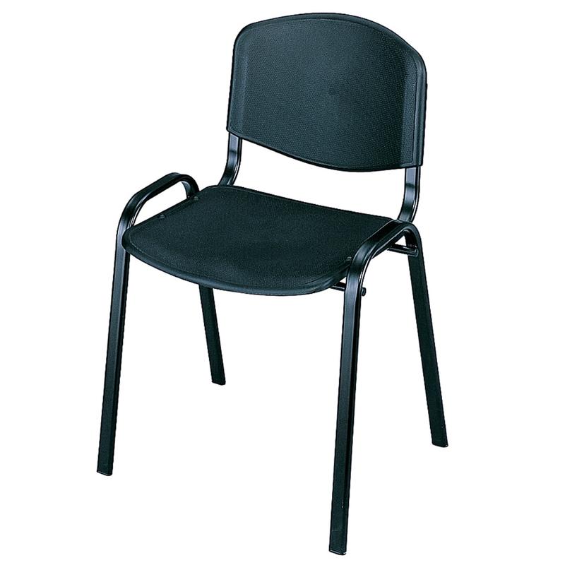 Safco Stack Chairs, Black, Set Of 4 MPN:4185BL