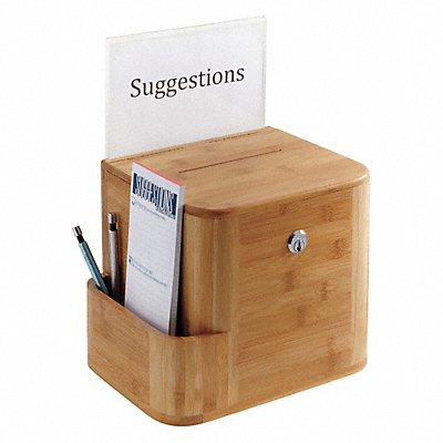 Bamboo Suggestion Box Natural MPN:4237NA