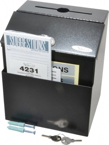 7-1/8 Inch Wide x 6 Inch Deep x 8-1/2 Inch High Suggestion Box MPN:SAF4232BL