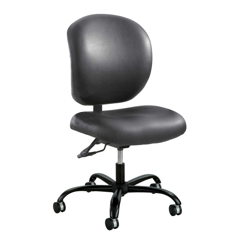 Safco Alday 24/7 Task Chair, Faux Leather, Black MPN:3391BV