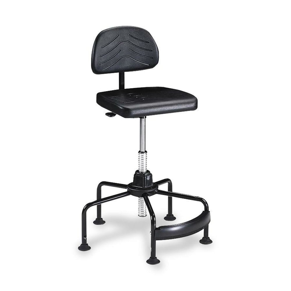 Safco Task Master Economy Industrial Chair With Footrest, Black/Chrome MPN:5117