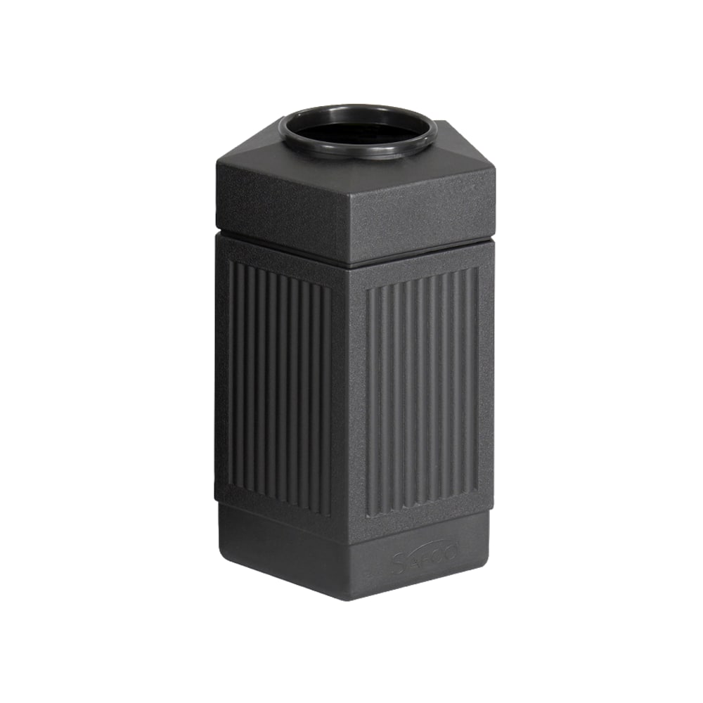 Safco Canmeleon Indoor/Outdoor Pentagon Receptacle, 30 Gallons, Black MPN:9485BL