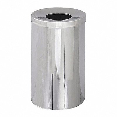 Trash Can Rectangular 35 gal Silver MPN:9695