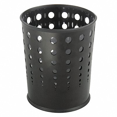 Wastebasket Round 6 gal Black PK3 MPN:9740BL