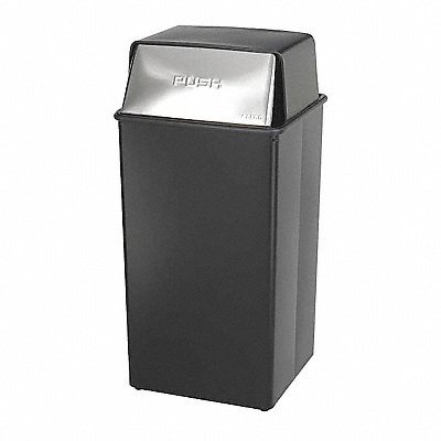 Trash Can Rectangular 36 gal Black MPN:9895