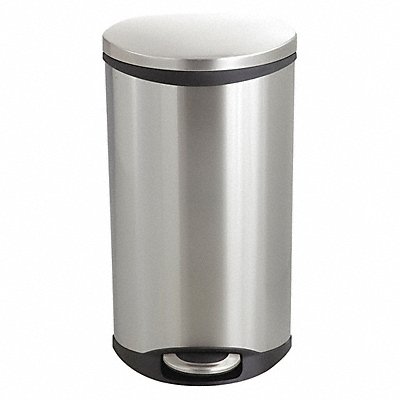 Wastebasket Elliptical 7-1/2 gal Silver MPN:9902SS