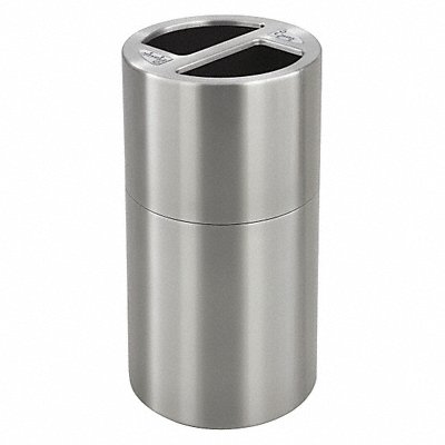 Trash Can Round 15 gal Silver MPN:9931SS