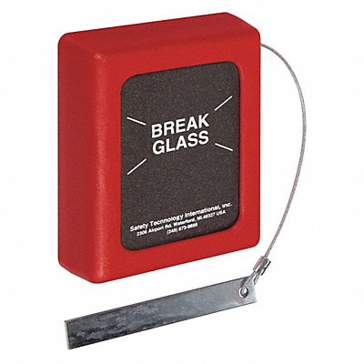 Fire Alarm Break Glass Cover 5-13/32 H MPN:STI-6700