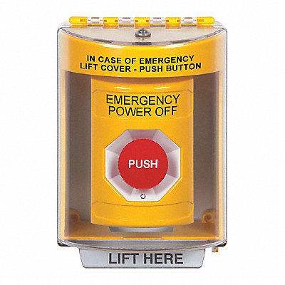 Emergency Power Off Push Button Yellow MPN:SS2271PO-EN