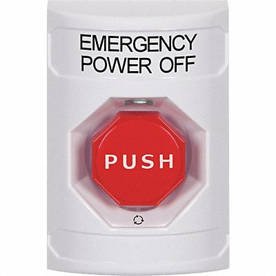 Emergency Power Off Push Button 3-1/4 W MPN:SS2309PO-EN