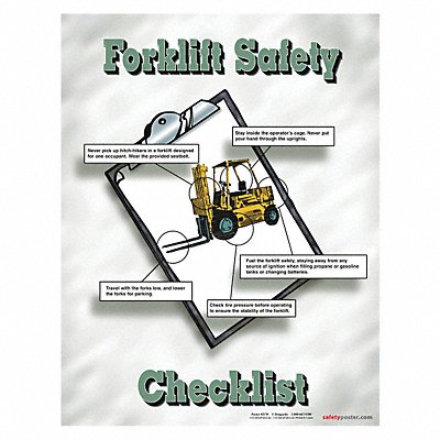 Safety Poster 22 in x 17 in Paper MPN:P2170