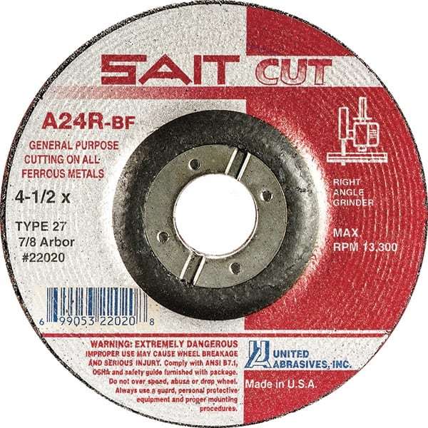 Cut-Off Wheel:  Type 1 (01/41),  3