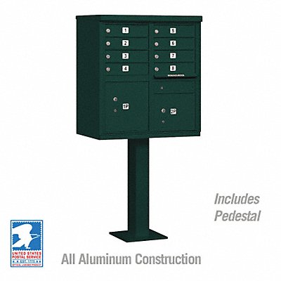 Cluster Box Unit Green 10 Doors 18 in W MPN:3308GRN-U