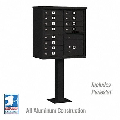 Cluster Box Unit Black 13 Doors 18 in W MPN:3312BLK-U