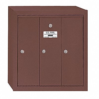 Vertical Mailbox 3 Doors Bronze MPN:3503ZSU