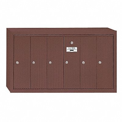 Vertical Mailbox 6 Doors Bronze MPN:3506ZSU