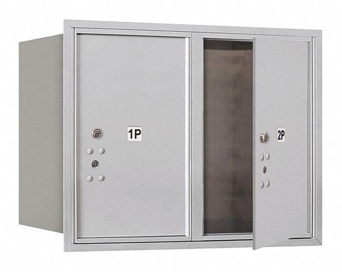 Mailbox 4C Alum w/2 Parcel Lockers MPN:3706D-2PAFU