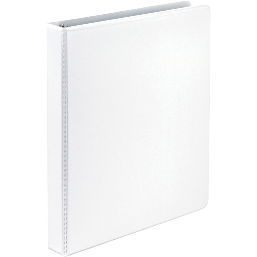 Samsill 3-Ring Economy Binders, 1in Round Rings, White, 100% Recycled, Set Of 12 Binders MPN:I008537C