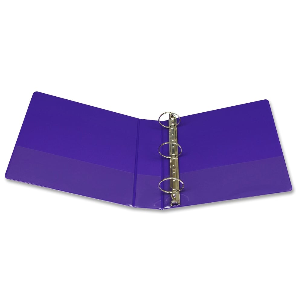 Samsill Presentation View 3-Ring Binder, 2in Round Rings, Purple, Pack Of 2 (Min Order Qty 3) MPN:U86608