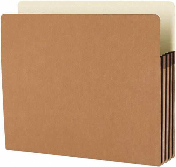 Expandable File Folder with Drop Front & Top Tab Pocket: Letter, Manila & Redrope, 25/Pack MPN:SMD73224