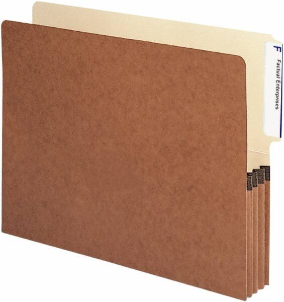 Expandable File Folder with Drop Front & End Tab Pocket: Letter, Manila & Redrope, 10/Pack MPN:SMD73624