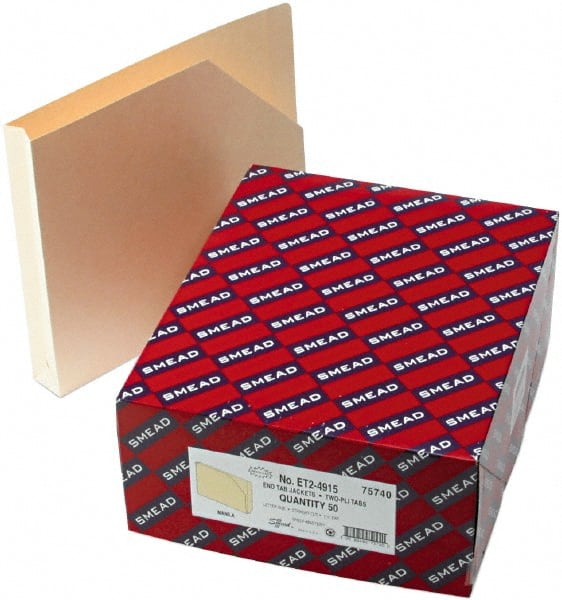 File Jackets/Sleeves/Wallets with Expanding End Tab Jacket: Letter, Manila, 50/Pack MPN:SMD75740