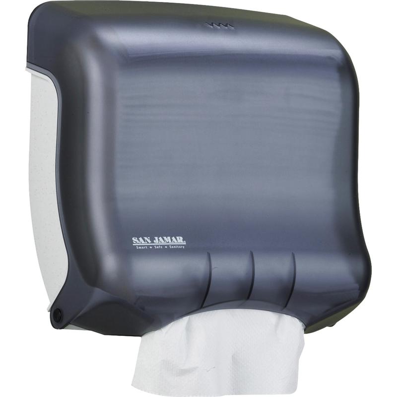 San Jamar UltraFold Towel Dispenser - C Fold, Multifold Dispenser - 240 x Sheet C Fold, 400 x Sheet Multifold - 11.5in Height x 11.5in Width x 6in Depth - Pearl Black - 6 / Carton MPN:T1750TBKCT