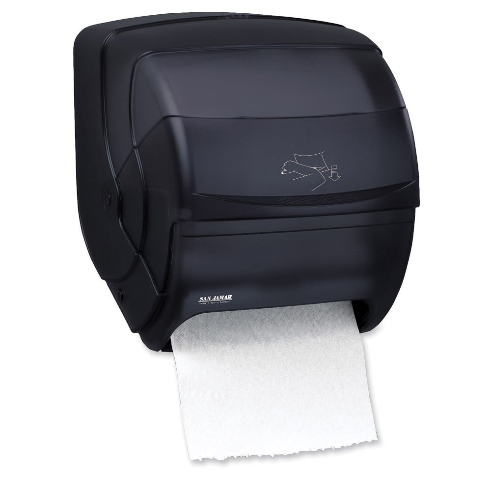 San Jamar Integra Lever Towel Dispenser, 13 1/2in x 11 1/2in x 11 1/4in, Black/Pearl MPN:T850TBK