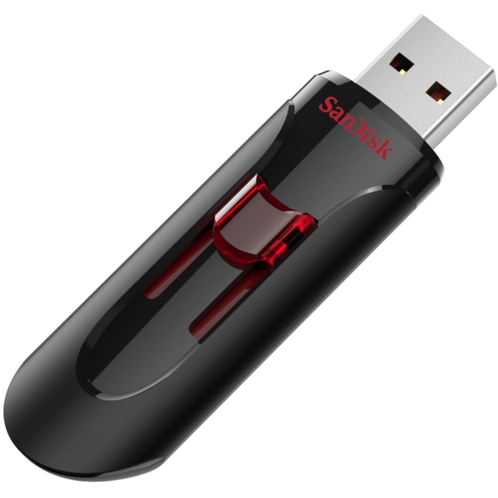 SanDisk Cruzer Glide USB 3.0 Flash Drive, 128GB, Black (Min Order Qty 3) MPN:SDCZ600-128G-A46