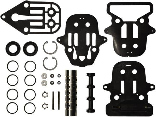 Diaphragm Pump Air Section Repair Kit: Nitrile, Includes Bumper, Gasket, O-Rings, Pilot Valve Body, Plunger Actuator, Plunger Bushing, Retainer Ring, Shaft Seal & Sleeve & Spool Set, Use with HDB1 & SA1 MPN:476.103.000